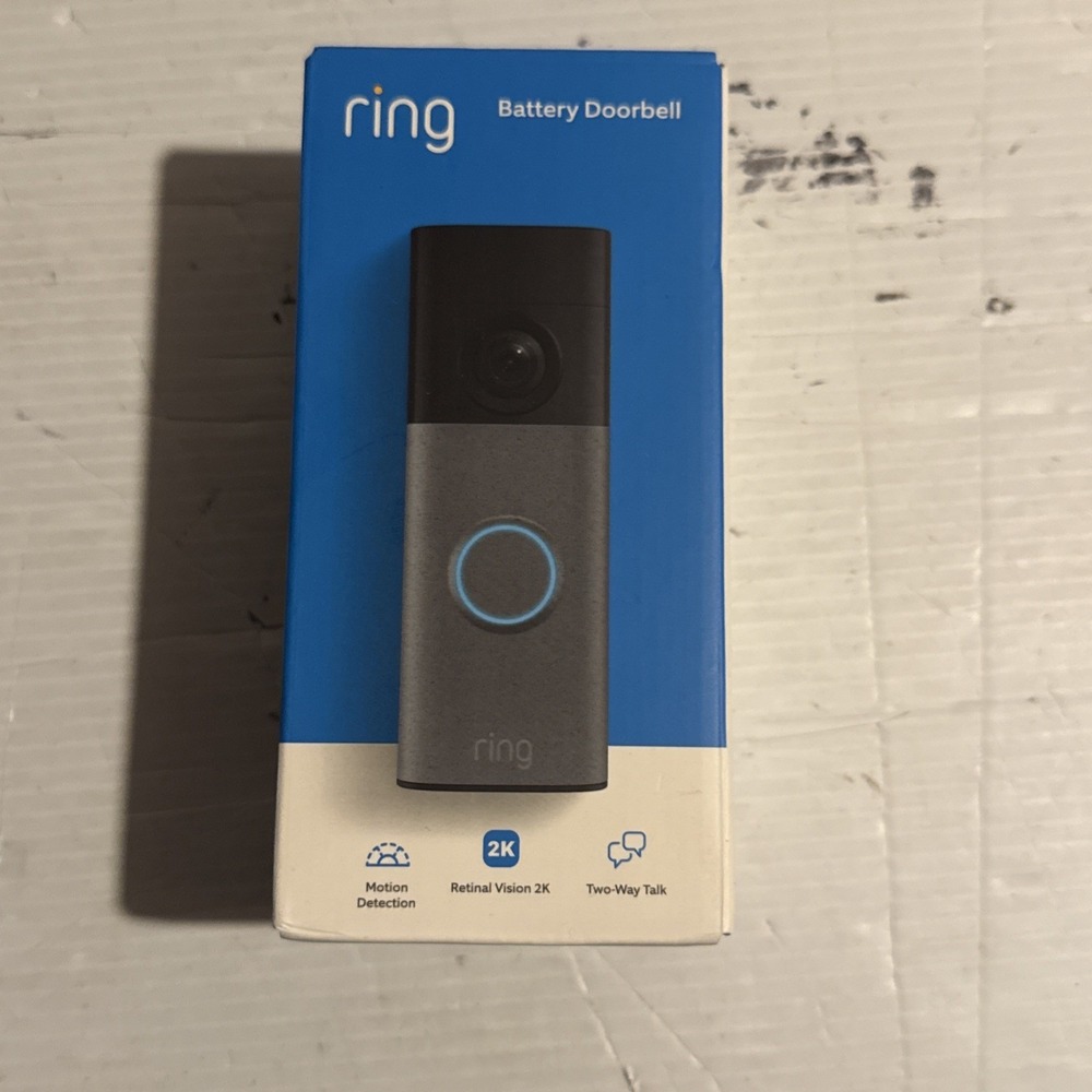 Ring Battery Doorbell (newest model), Retinal 2K with wide-angle video, up to 6x